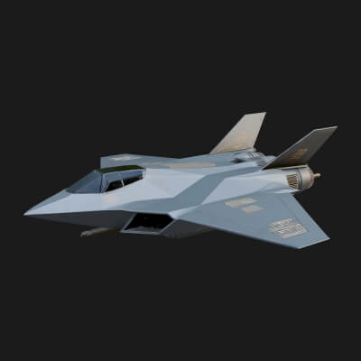Military Jet Fighter Model Design 70 3D Print Model
