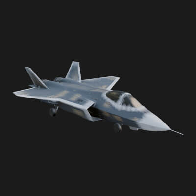 Military Jet Fighter Model Design 71 3D Print Model