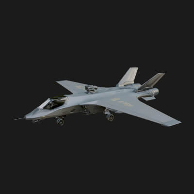 Military Jet Fighter Model Design 72 3D Print Model
