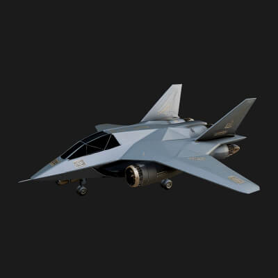 Military Jet Fighter Model Design 8 3D Print Model