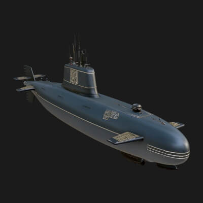 Military Submarine Model Design 11 3D Print Model