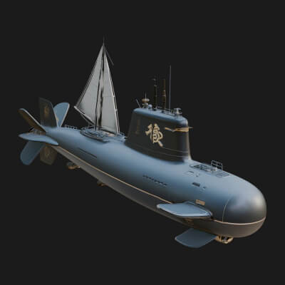 Military Submarine Model Design 18 3D Print Model