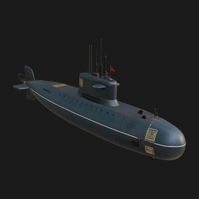 Military Submarine Model Design 19 3D Print Model