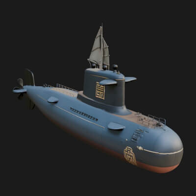 Military Submarine Model Design 21 3D Print Model