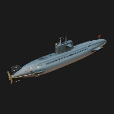 Military Submarine Model Design 23 3D Print Model