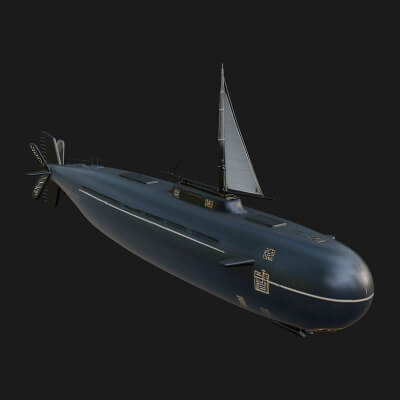 Military Submarine Model Design 24 3D Print Model