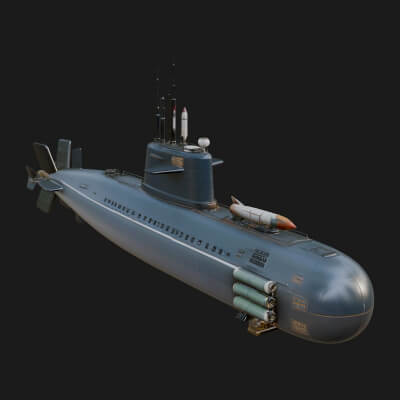 Military Submarine Model Design 25 3D Print Model