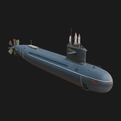 Military Submarine Model Design 26 3D Print Model