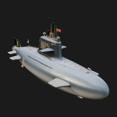 Military Submarine Model Design 27 3D Print Model