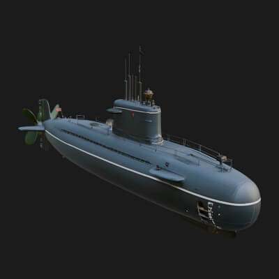 Military Submarine Model Design 28 3D Print Model