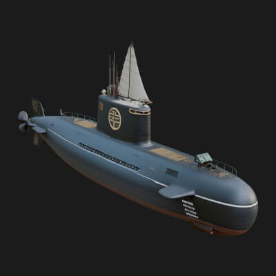 Military Submarine Model Design 29 3D Print Model