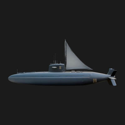 Military Submarine Model Design 30 3D Print Model