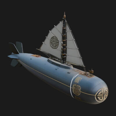 Military Submarine Model Design 32 3D Print Model