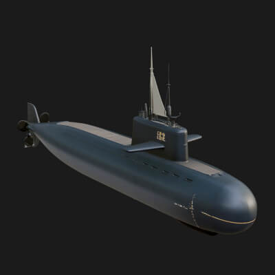 Military Submarine Model Design 39 3D Print Model