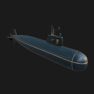 Military Submarine Model Design 6 3D Print Model