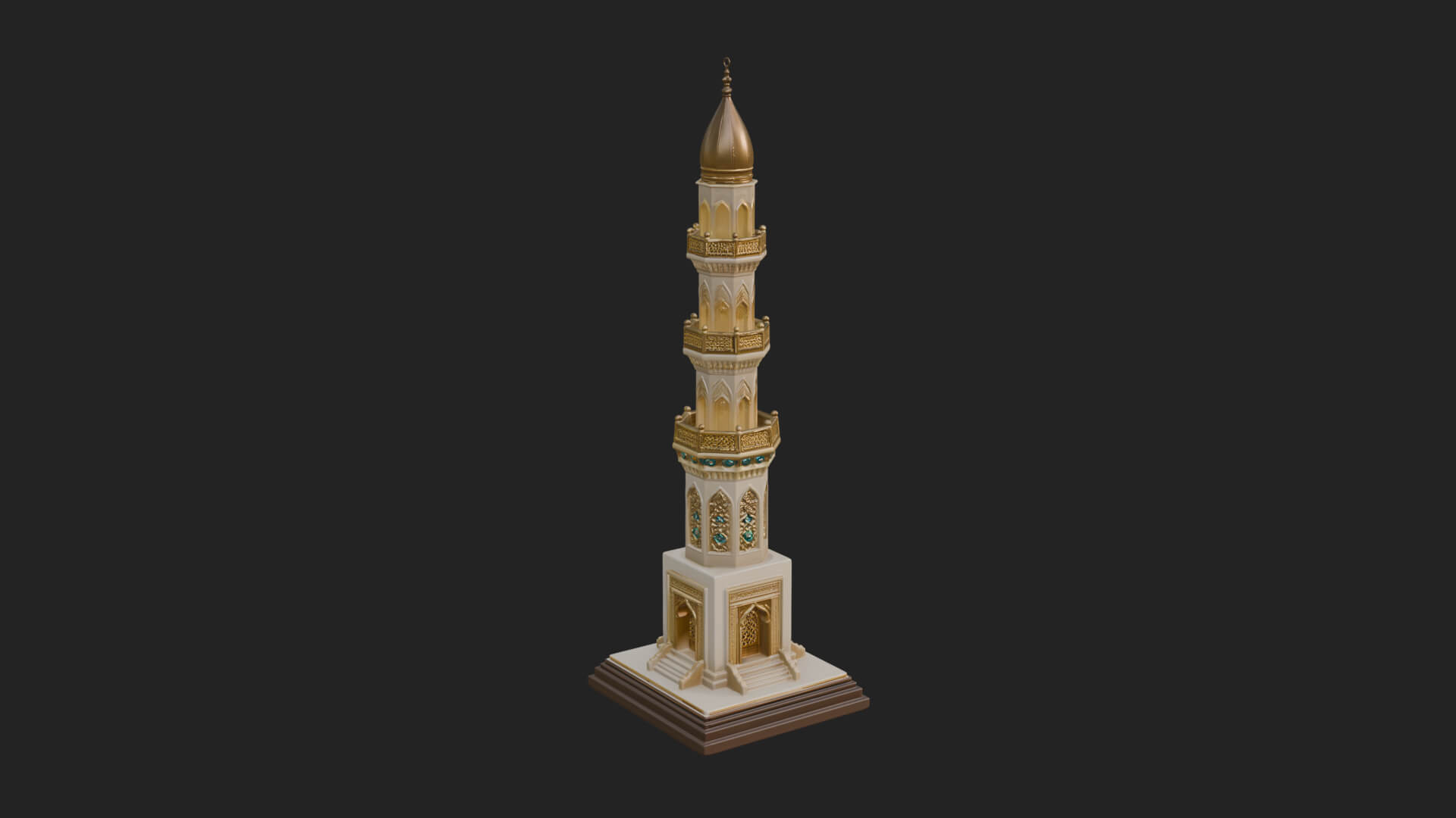 Minaret Stone Tower Design 10 3D Print Model 3D Model