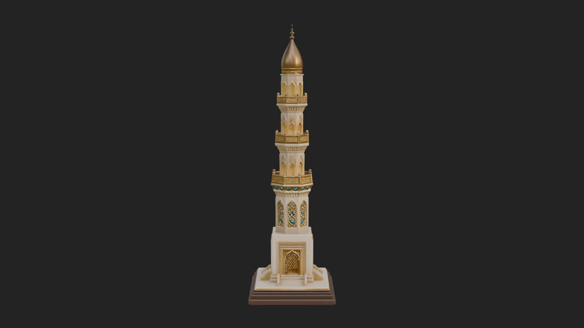 Minaret Stone Tower Design 10 3D Print Model 3D Model