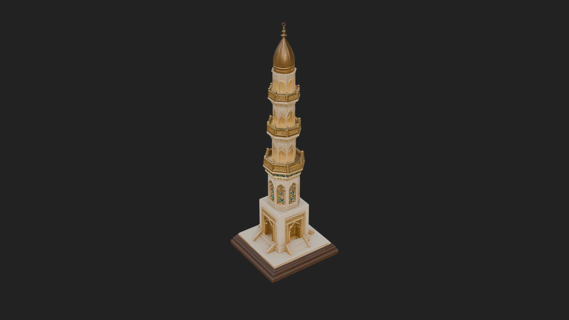Minaret Stone Tower Design 10 3D Print Model 3D Model