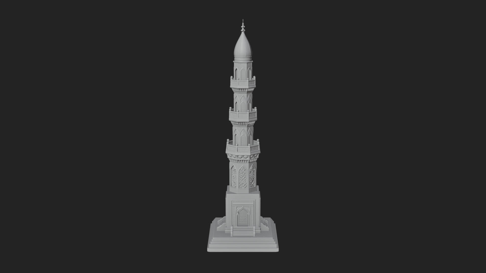 Minaret Stone Tower Design 10 3D Print Model 3D Model