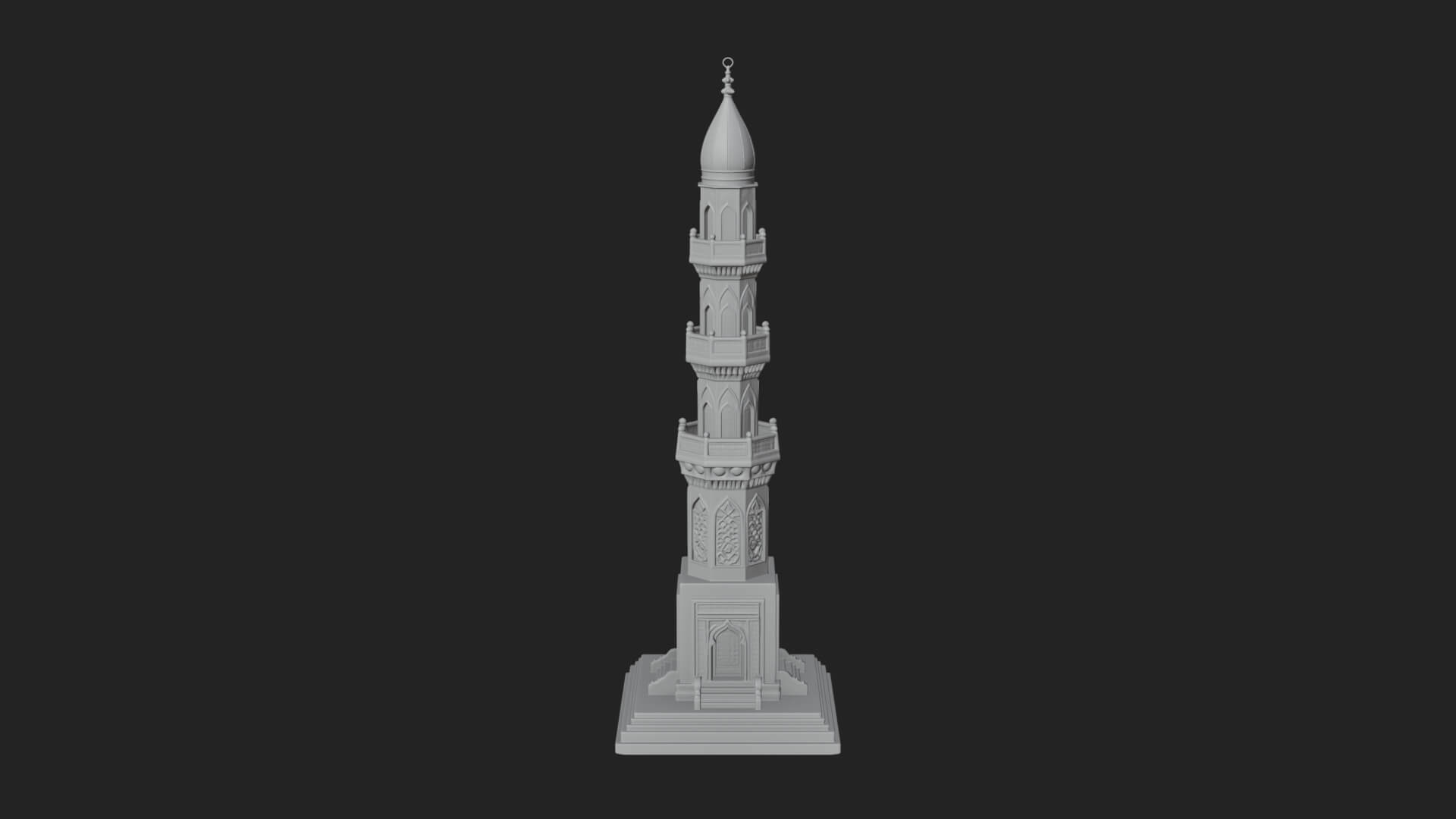 Minaret Stone Tower Design 10 3D Print Model 3D Model