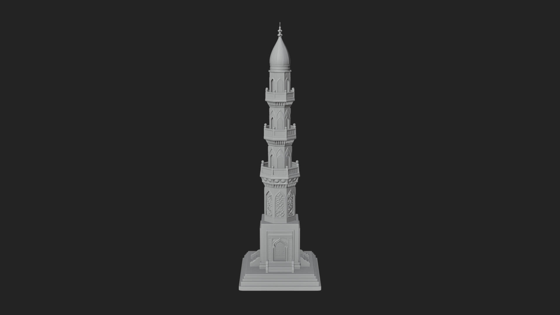 Minaret Stone Tower Design 10 3D Print Model 3D Model