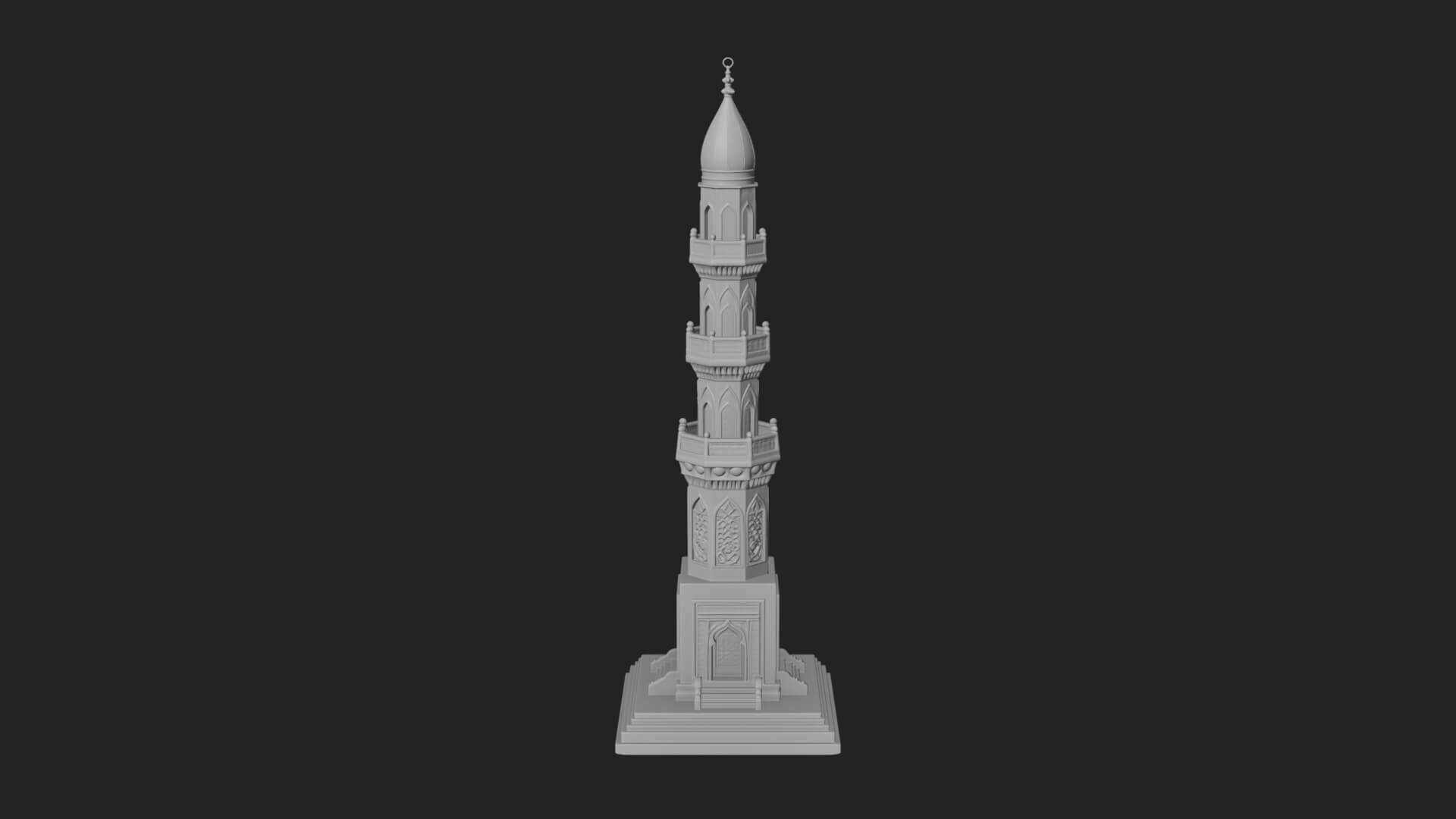 Minaret Stone Tower Design 10 3D Print Model 3D Model