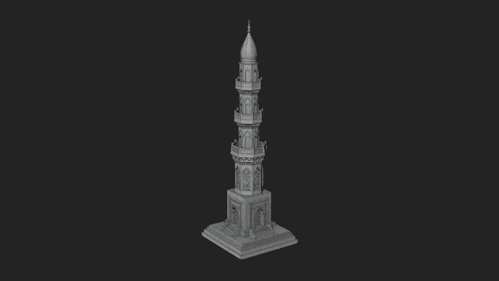 Minaret Stone Tower Design 10 3D Print Model 3D Model