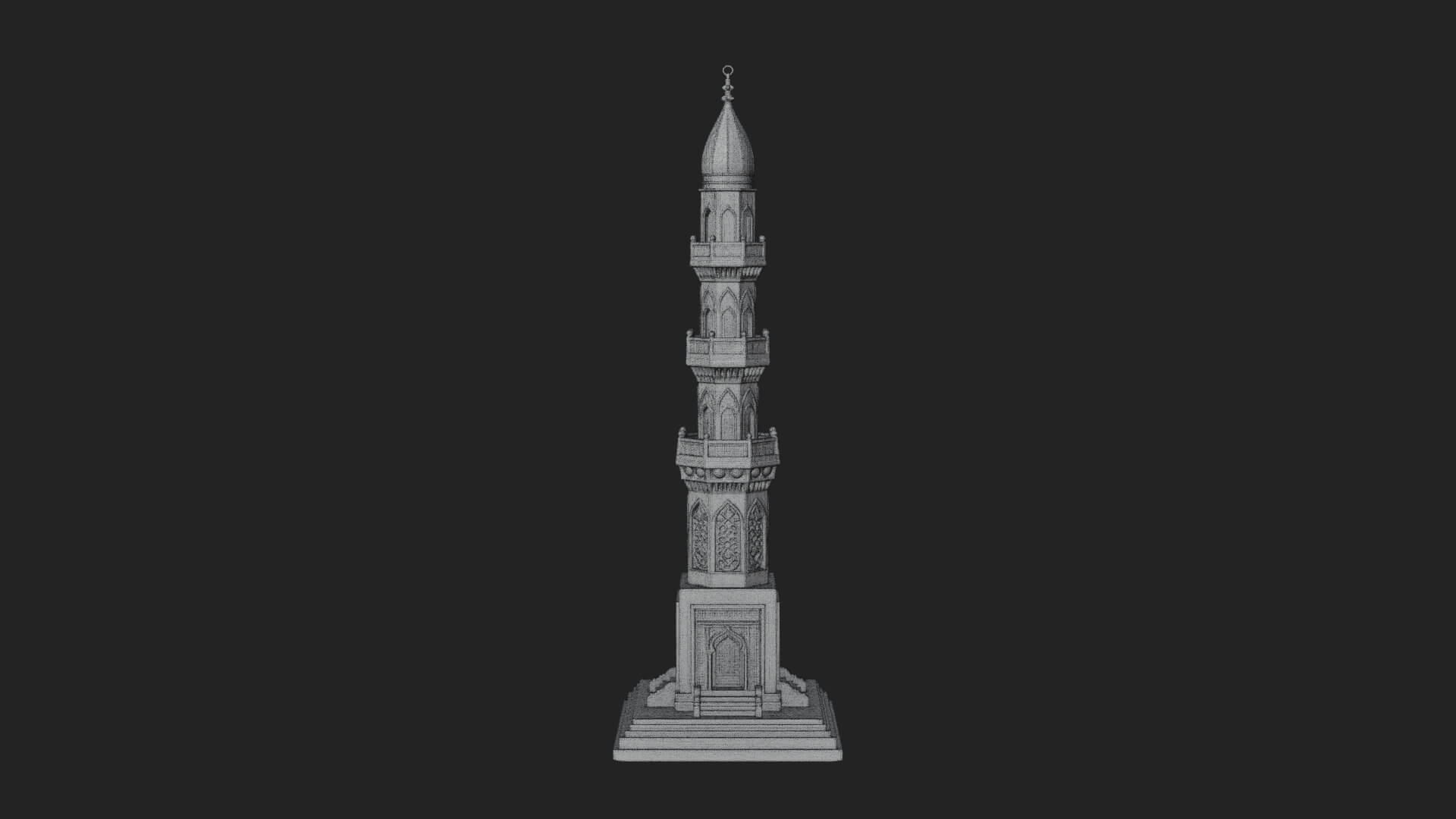 Minaret Stone Tower Design 10 3D Print Model 3D Model