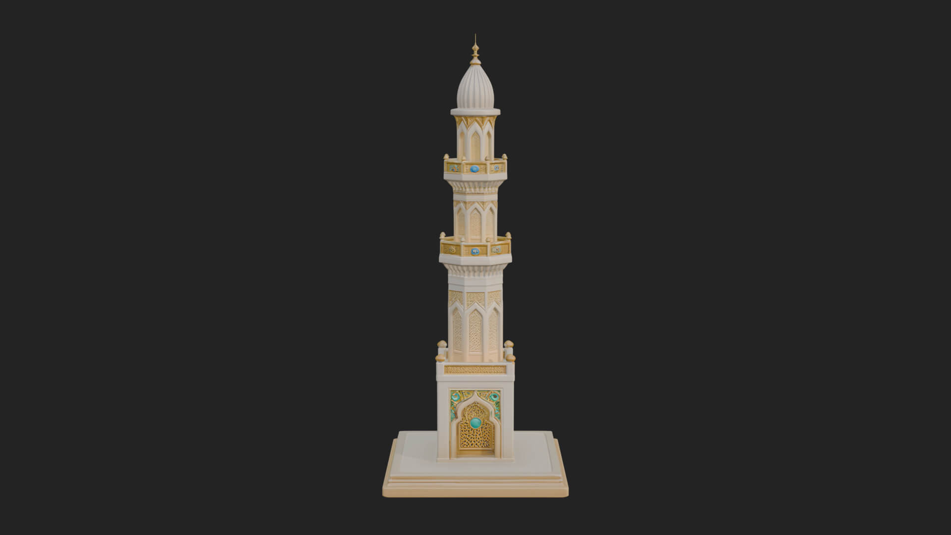 Minaret Stone Tower Design 11 3D Print Model 3D Model