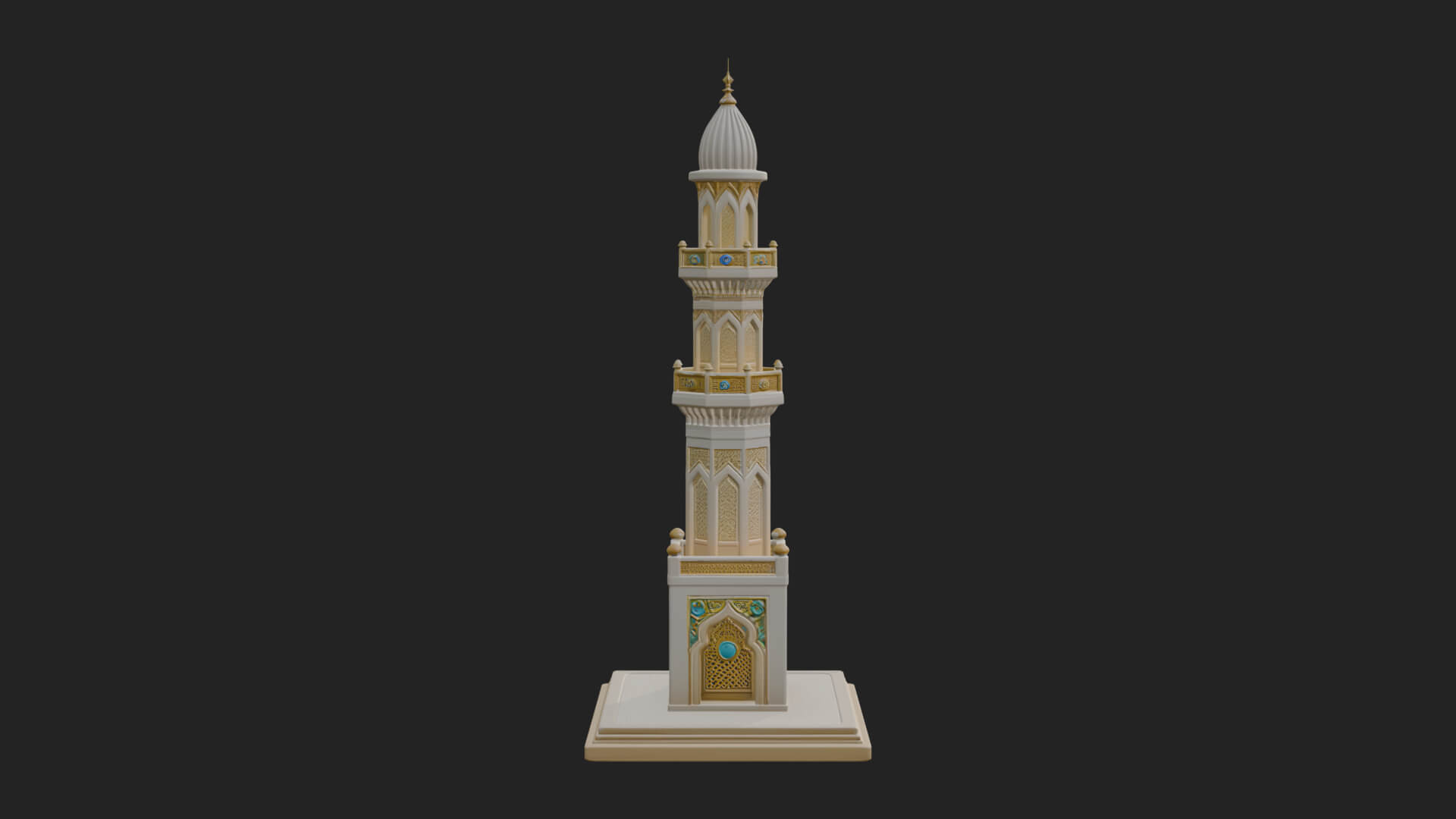 Minaret Stone Tower Design 11 3D Print Model 3D Model