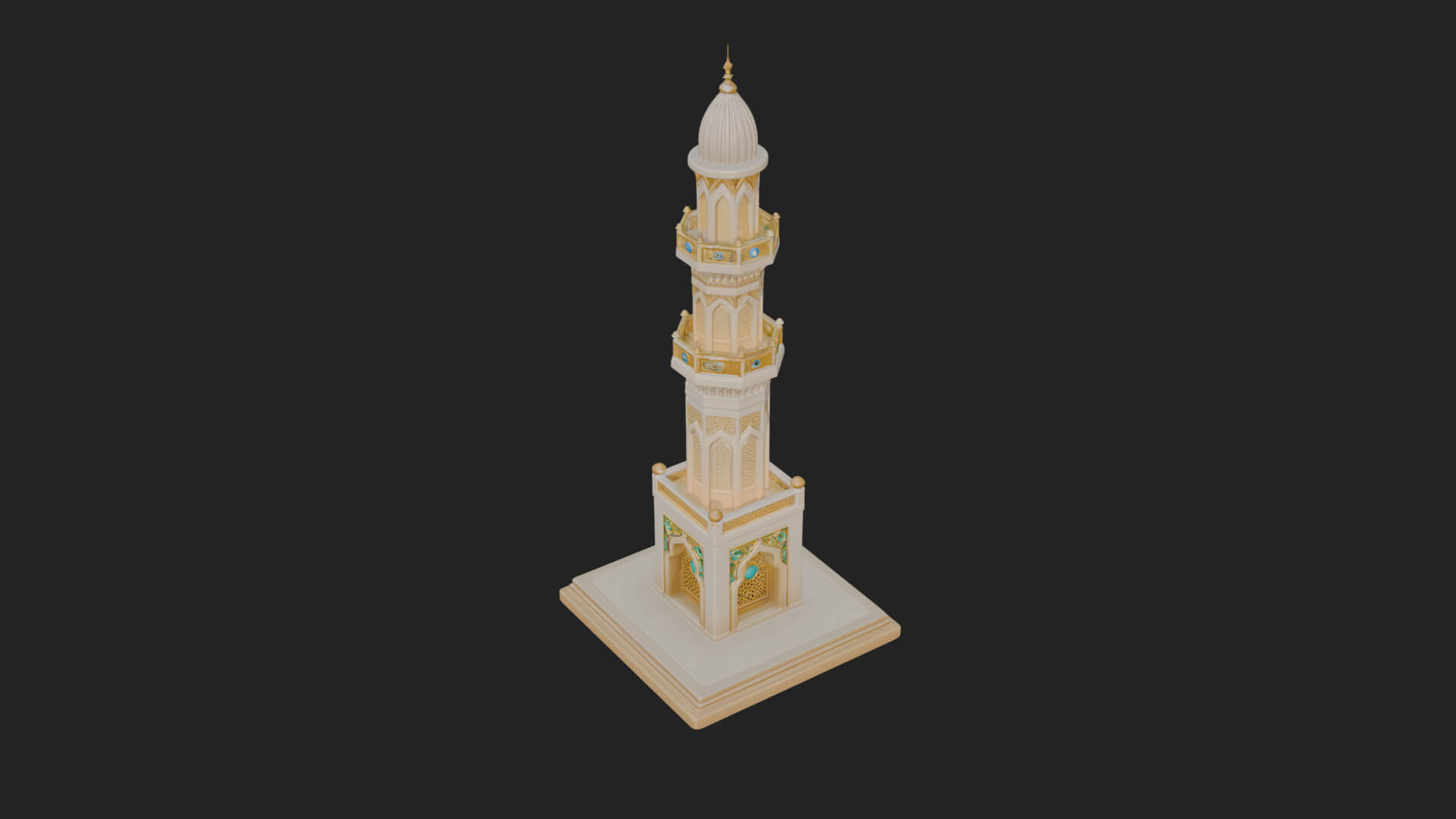 Minaret Stone Tower Design 11 3D Print Model 3D Model