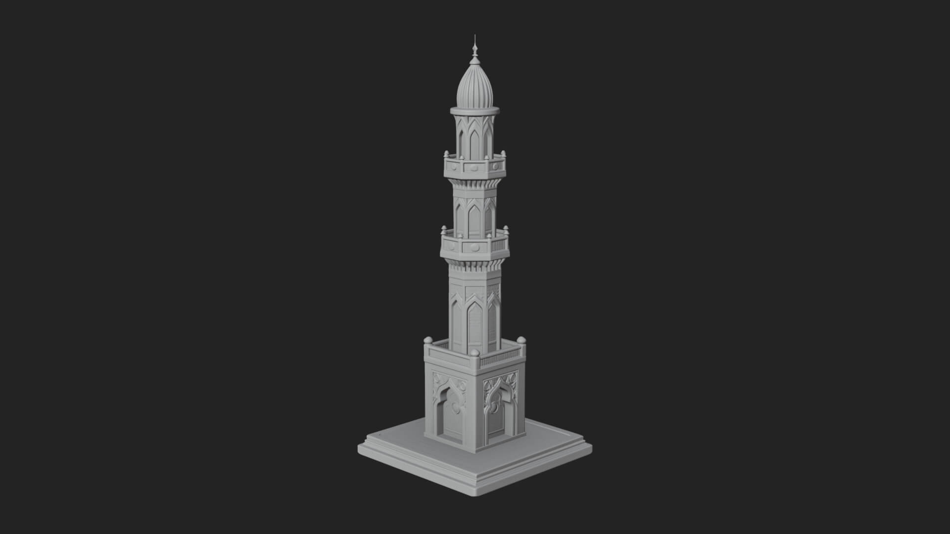 Minaret Stone Tower Design 11 3D Print Model 3D Model
