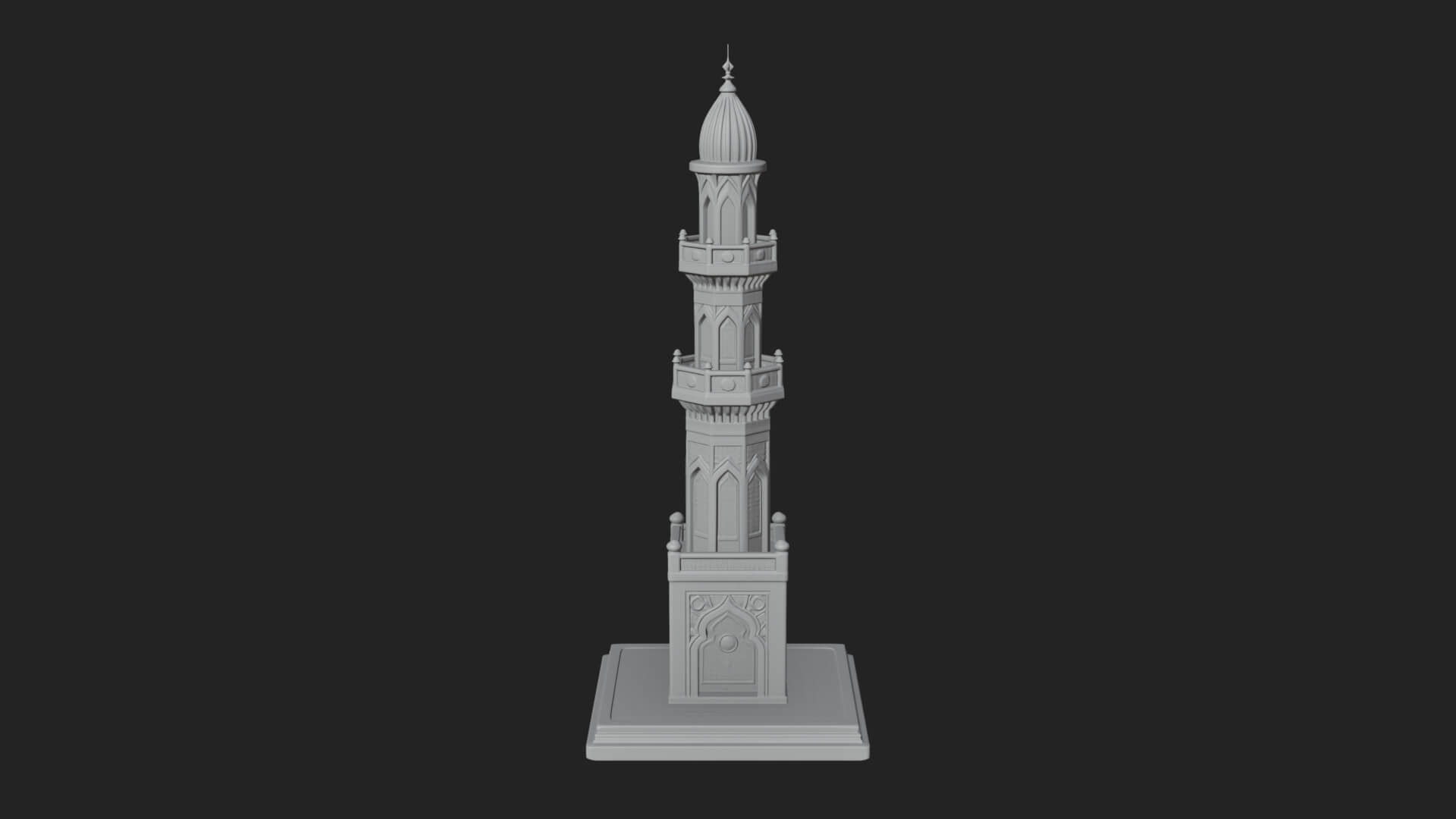 Minaret Stone Tower Design 11 3D Print Model 3D Model
