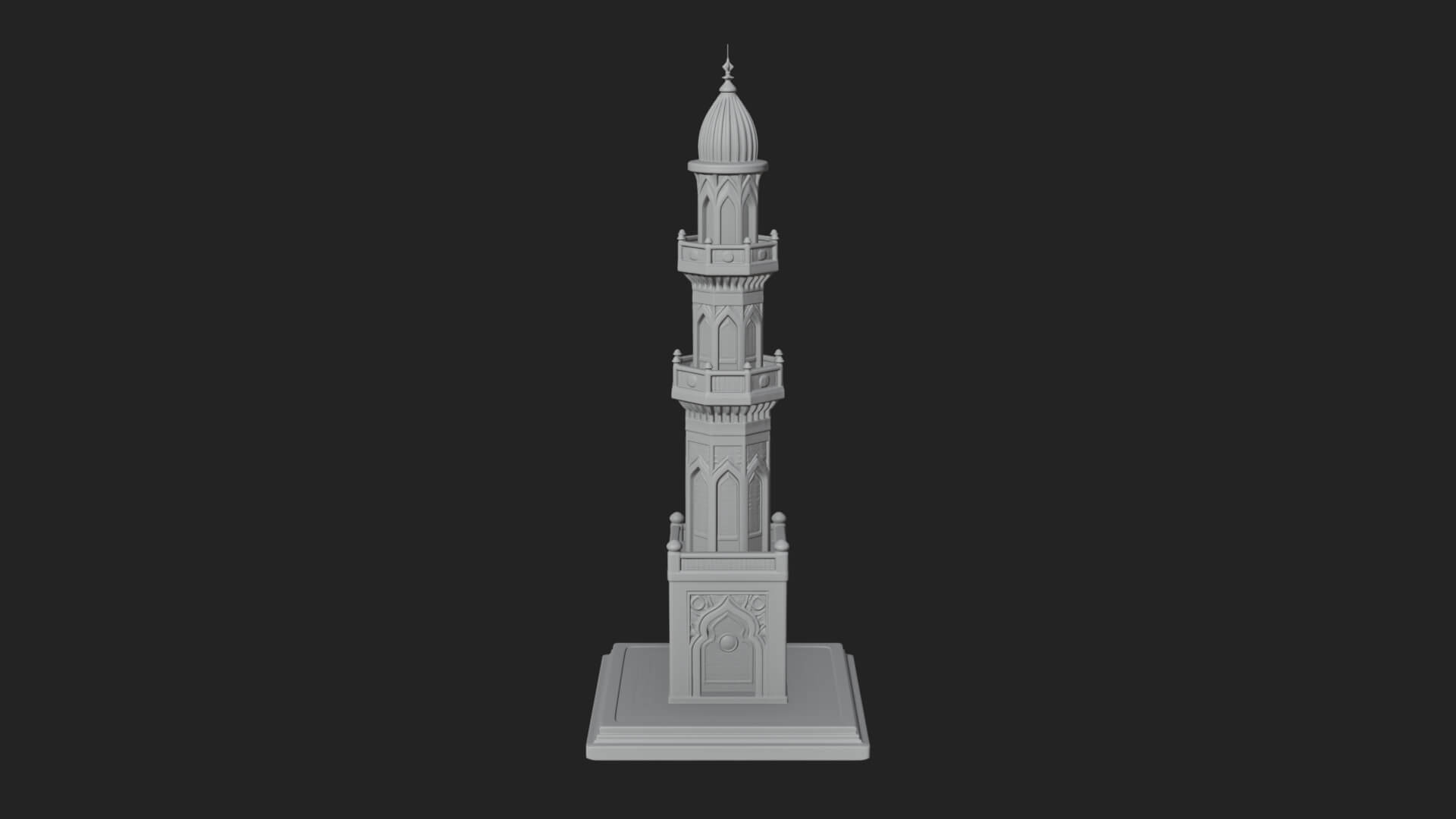Minaret Stone Tower Design 11 3D Print Model 3D Model