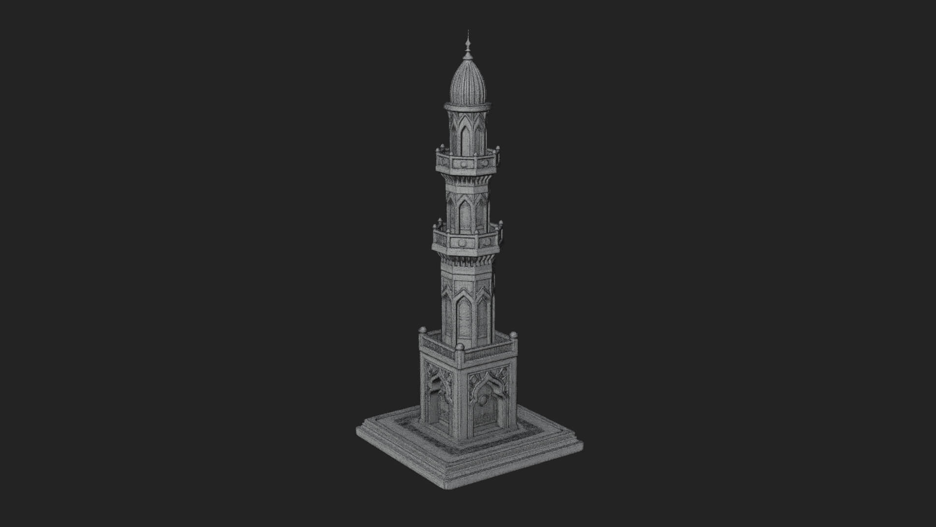 Minaret Stone Tower Design 11 3D Print Model 3D Model