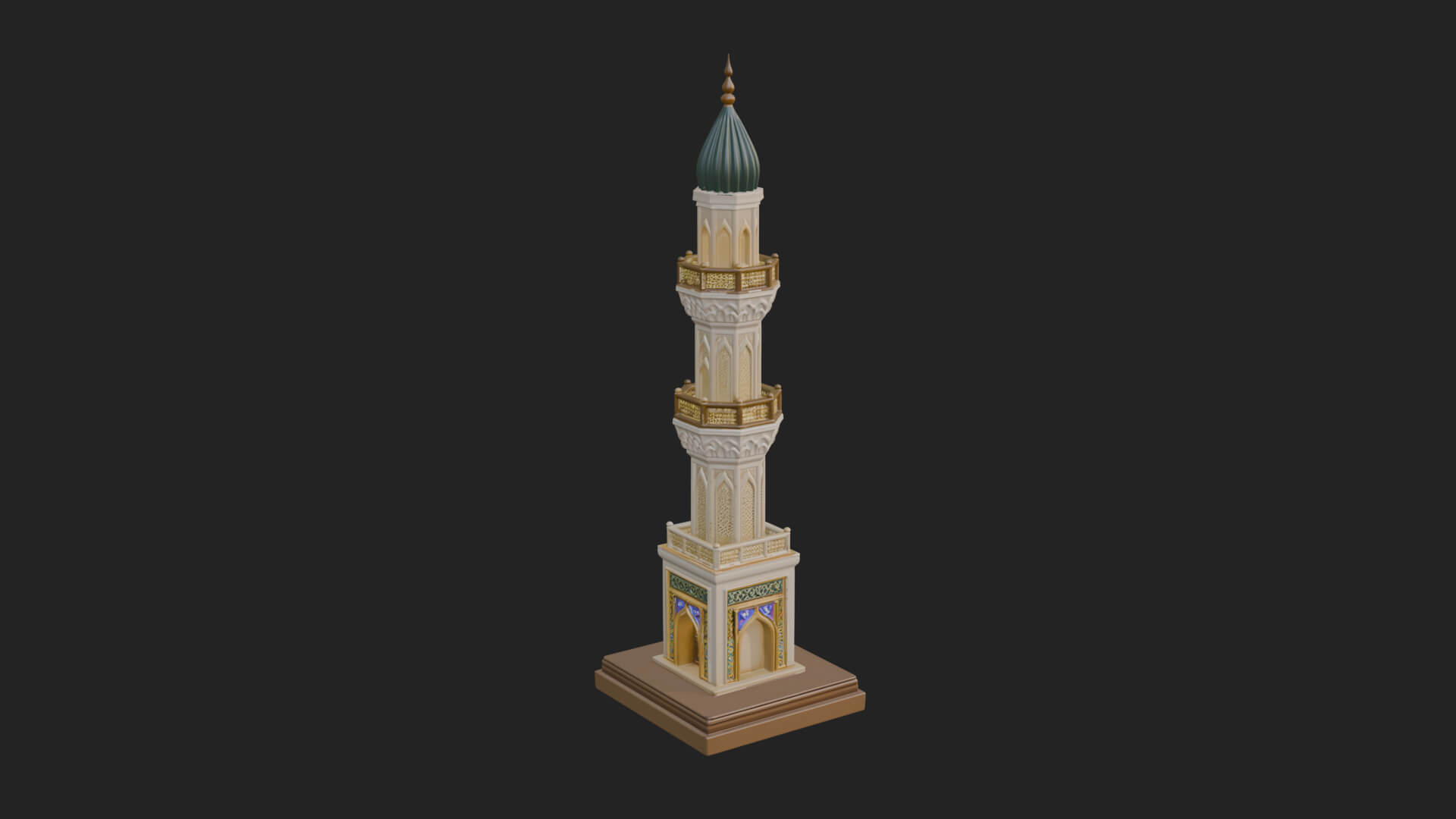 Minaret Stone Tower Design 12 3D Print Model 3D Model