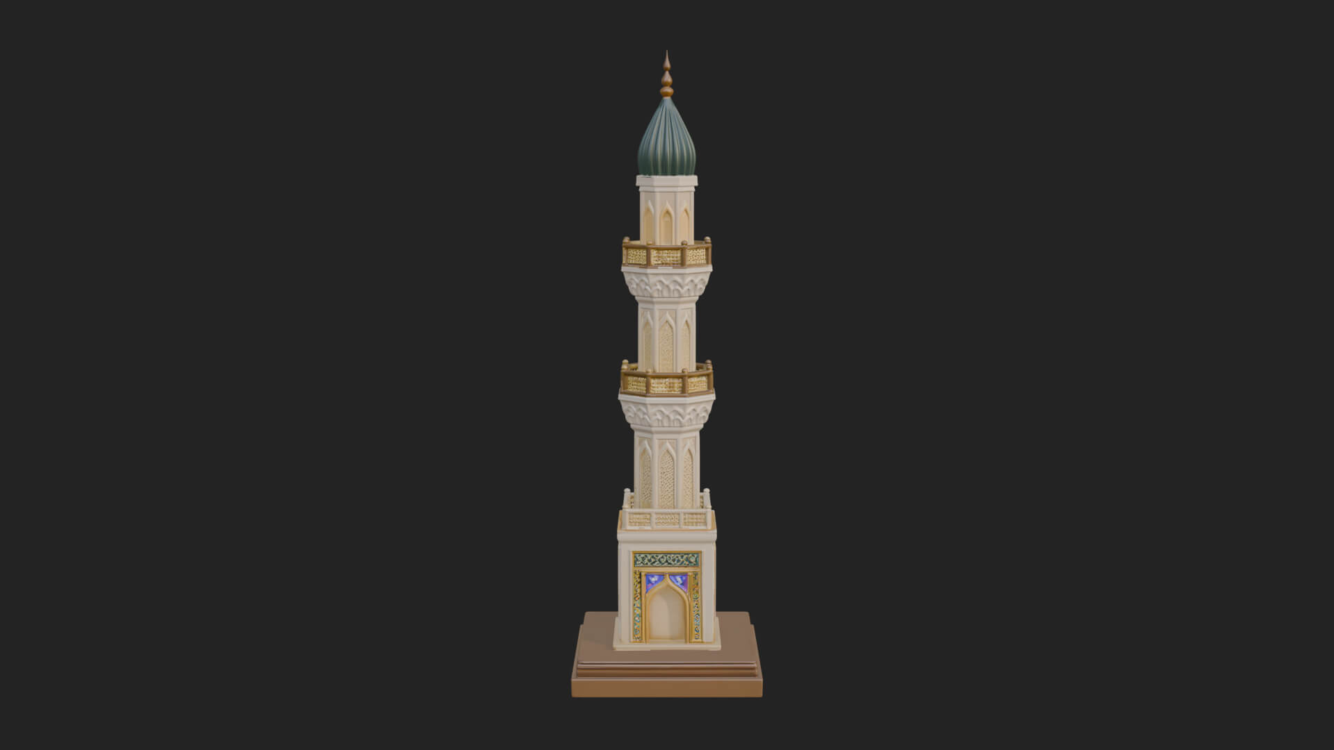 Minaret Stone Tower Design 12 3D Print Model 3D Model