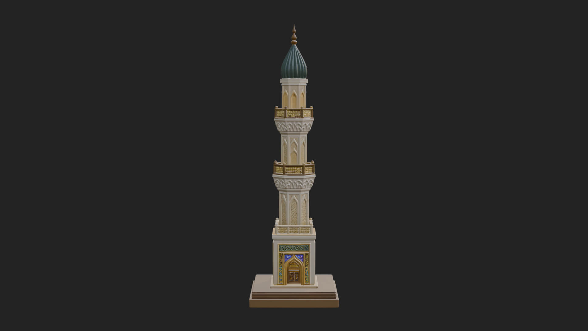 Minaret Stone Tower Design 12 3D Print Model 3D Model
