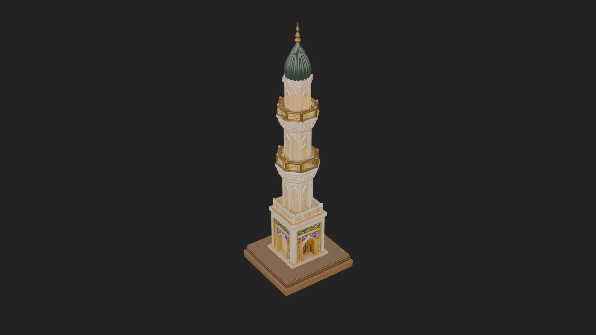 Minaret Stone Tower Design 12 3D Print Model 3D Model