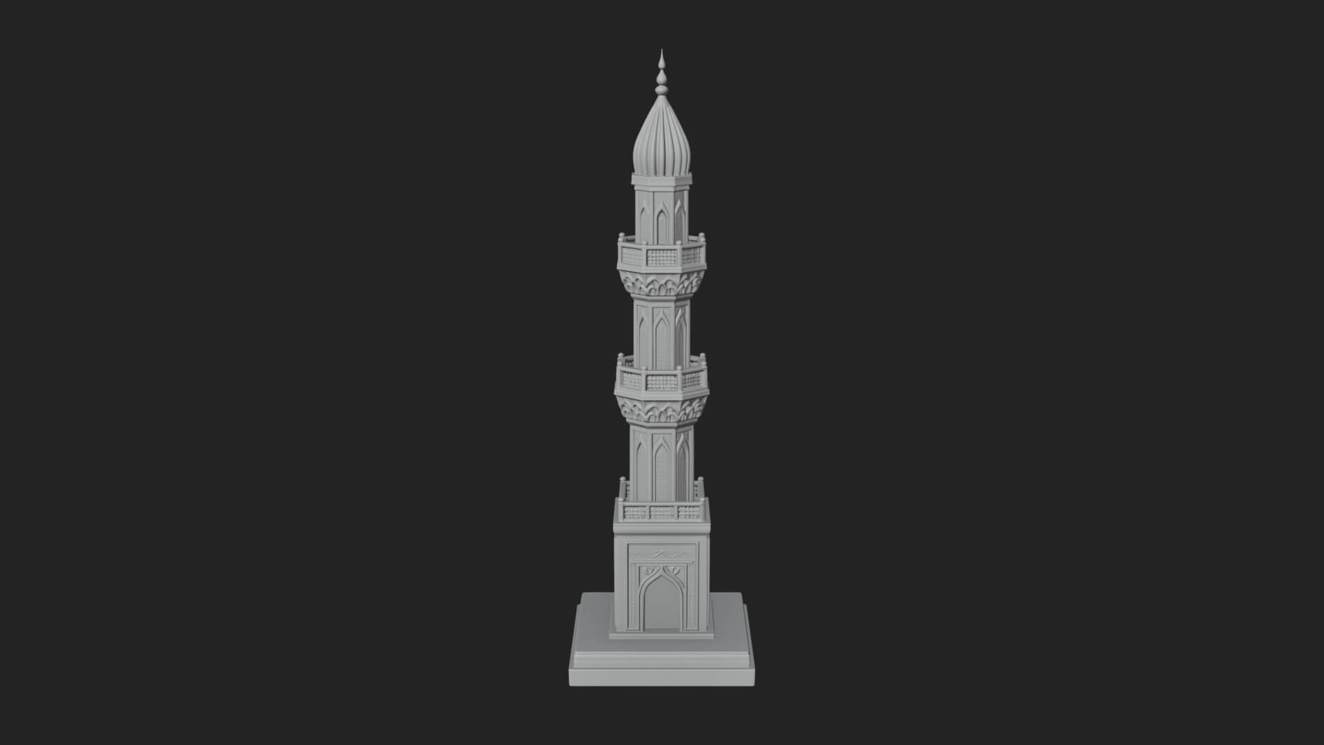 Minaret Stone Tower Design 12 3D Print Model 3D Model