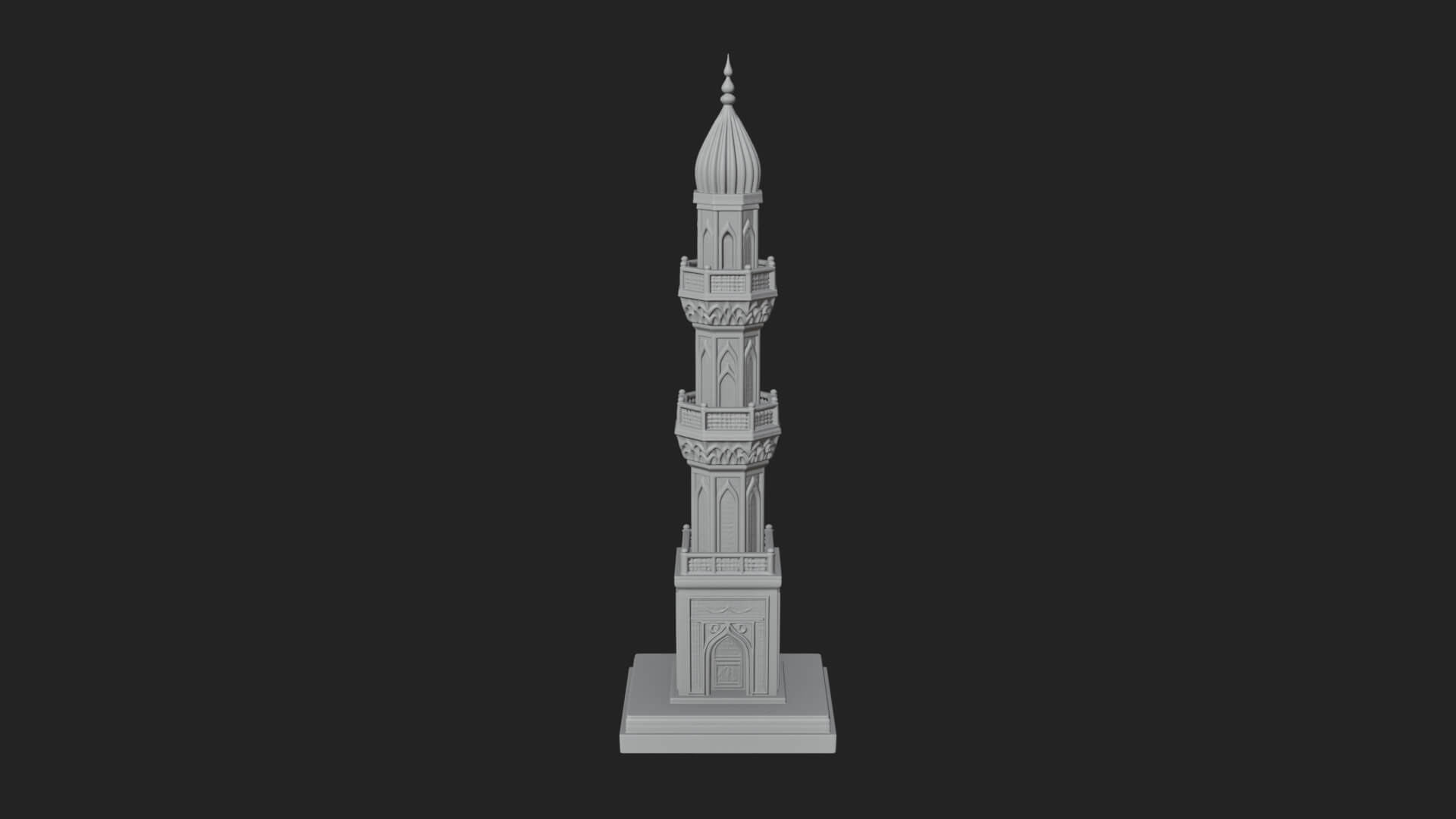 Minaret Stone Tower Design 12 3D Print Model 3D Model