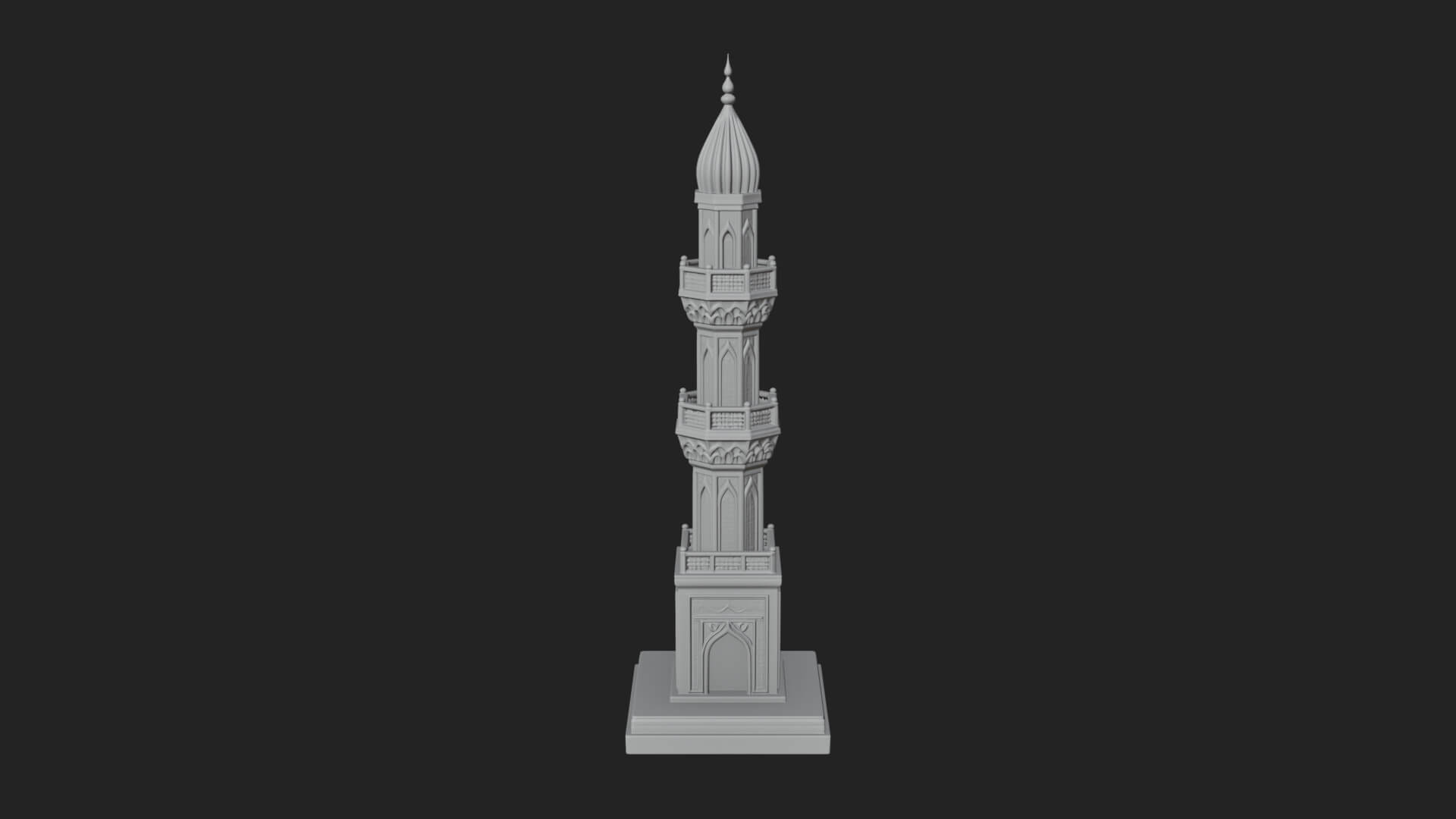 Minaret Stone Tower Design 12 3D Print Model 3D Model