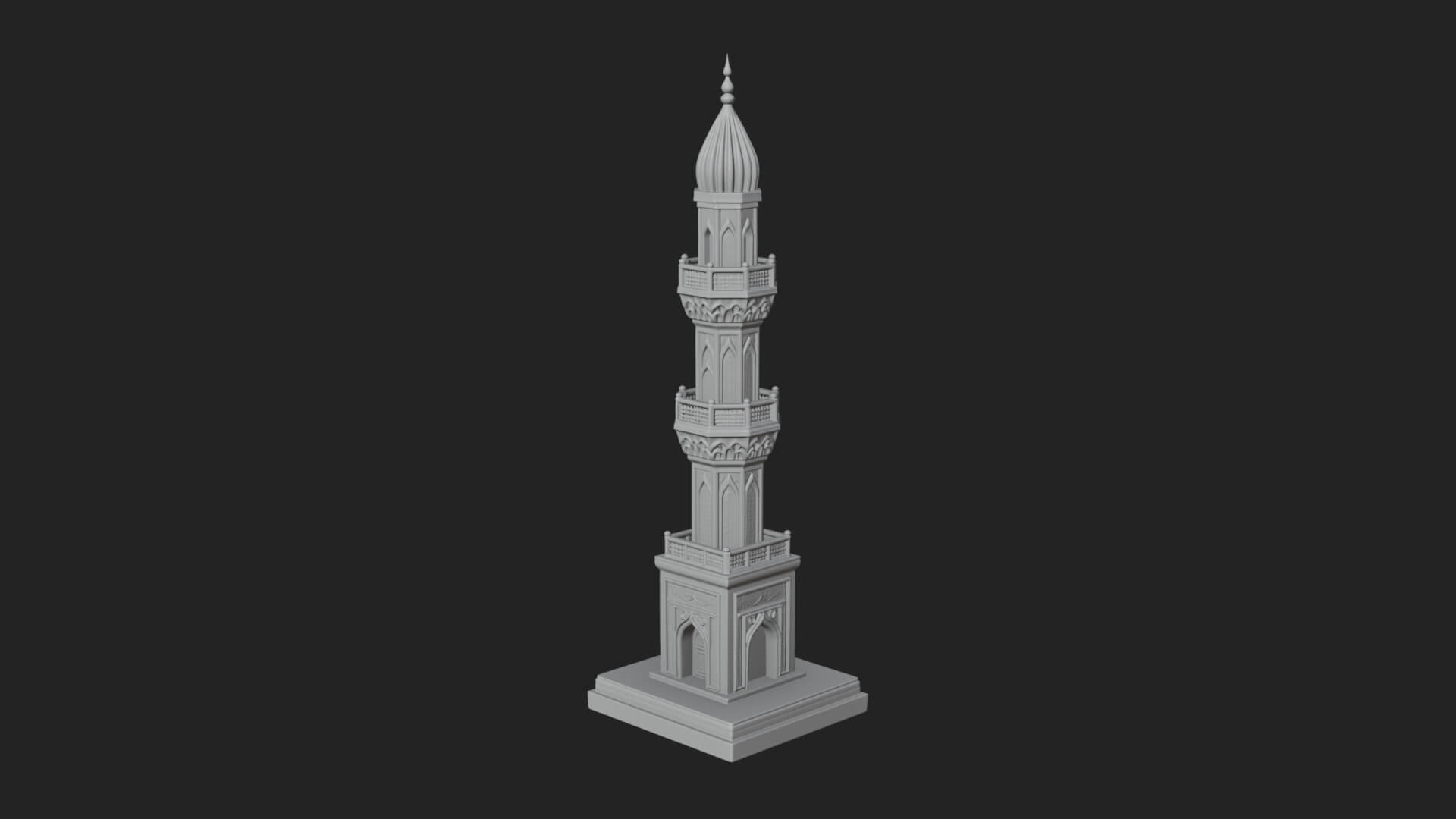 Minaret Stone Tower Design 12 3D Print Model 3D Model