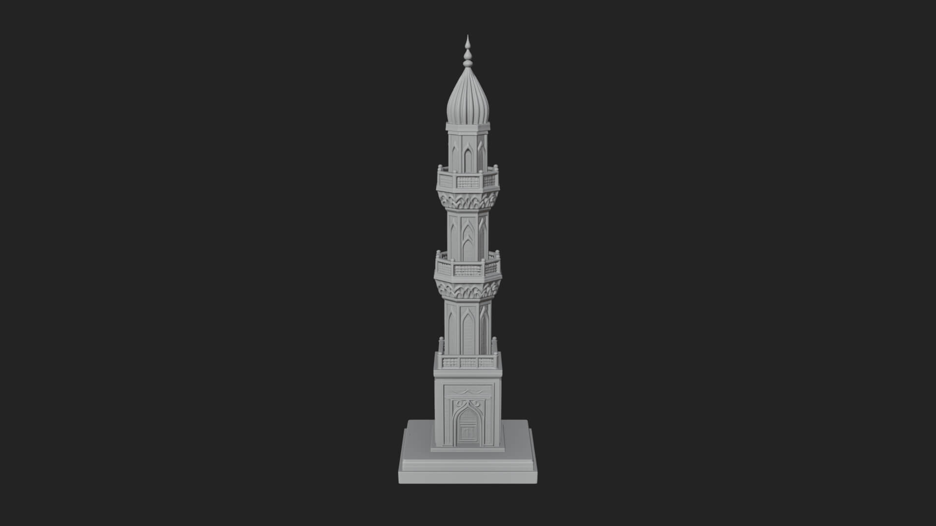 Minaret Stone Tower Design 12 3D Print Model 3D Model