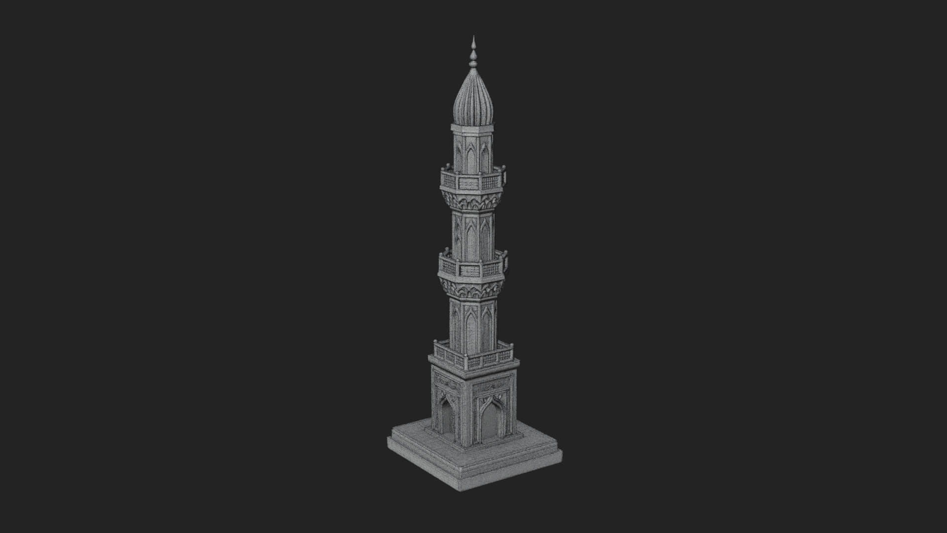 Minaret Stone Tower Design 12 3D Print Model 3D Model