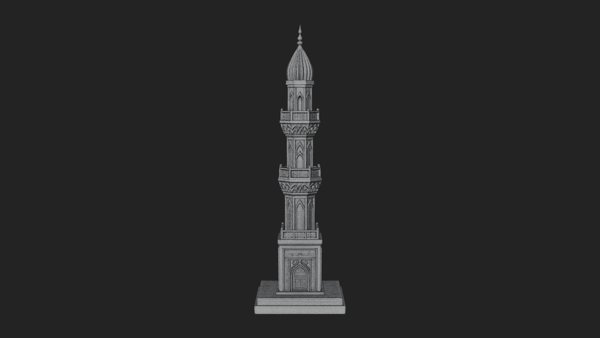 Minaret Stone Tower Design 12 3D Print Model 3D Model