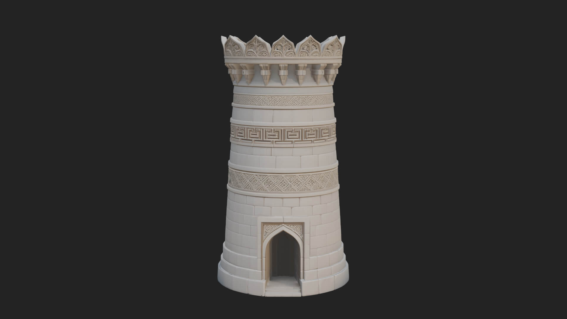 Minaret Stone Tower Design 3 3D Print Model 3D Model
