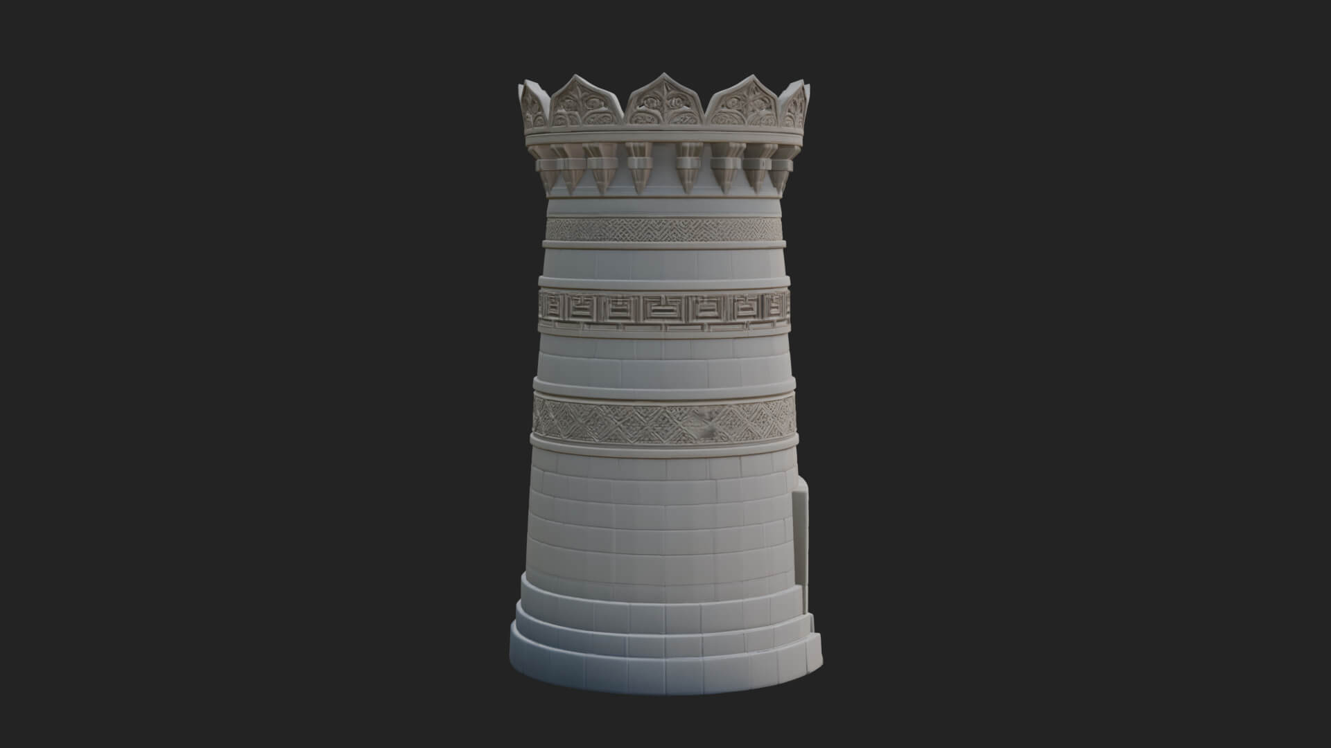 Minaret Stone Tower Design 3 3D Print Model 3D Model