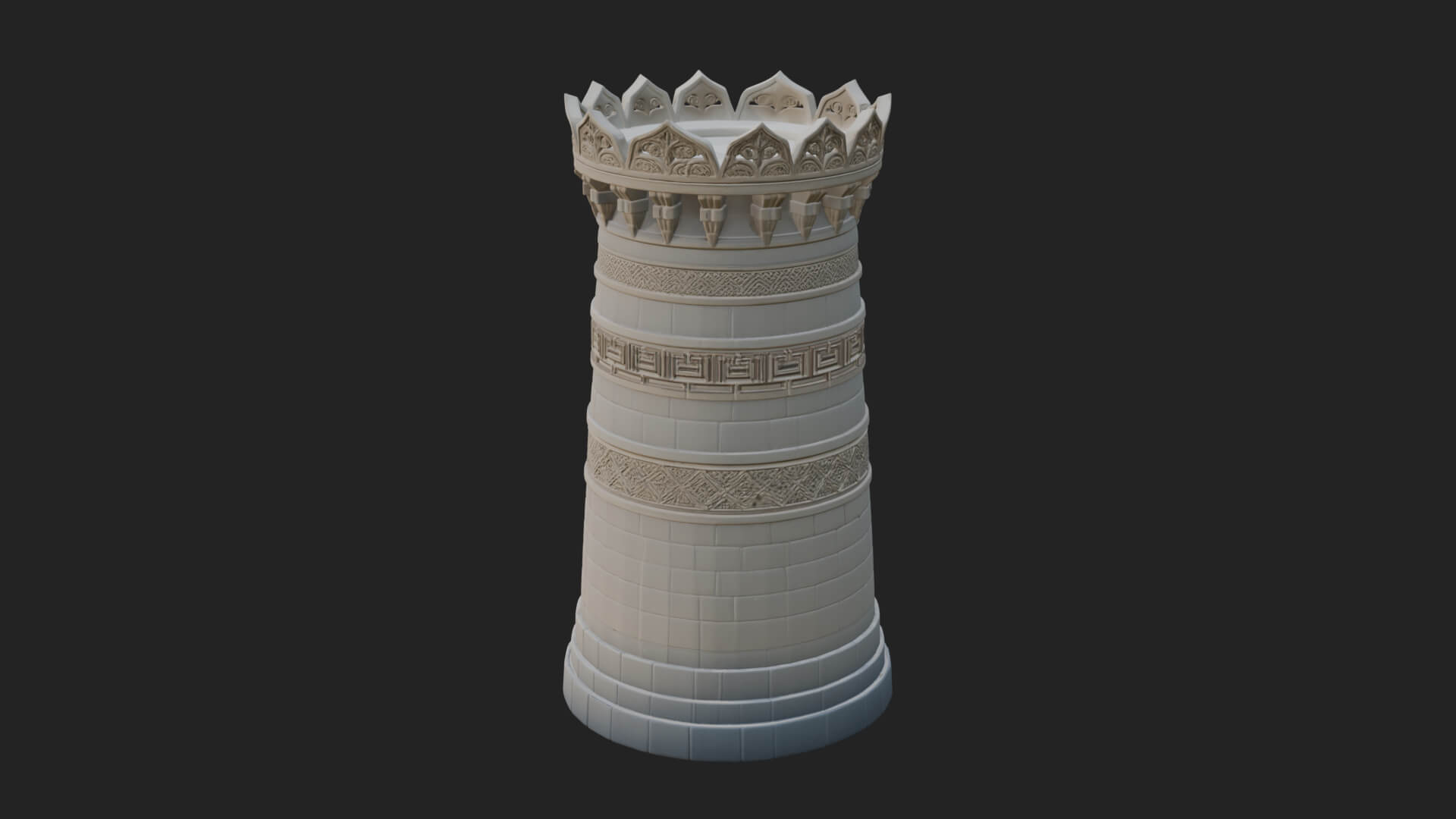 Minaret Stone Tower Design 3 3D Print Model 3D Model