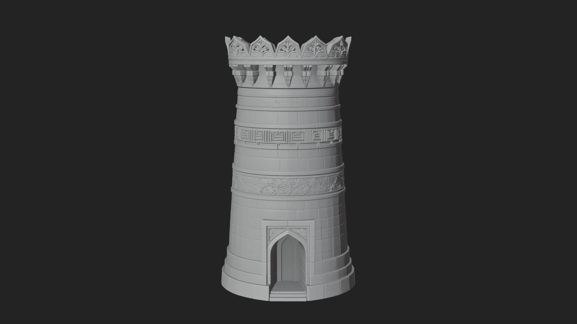 Minaret Stone Tower Design 3 3D Print Model 3D Model